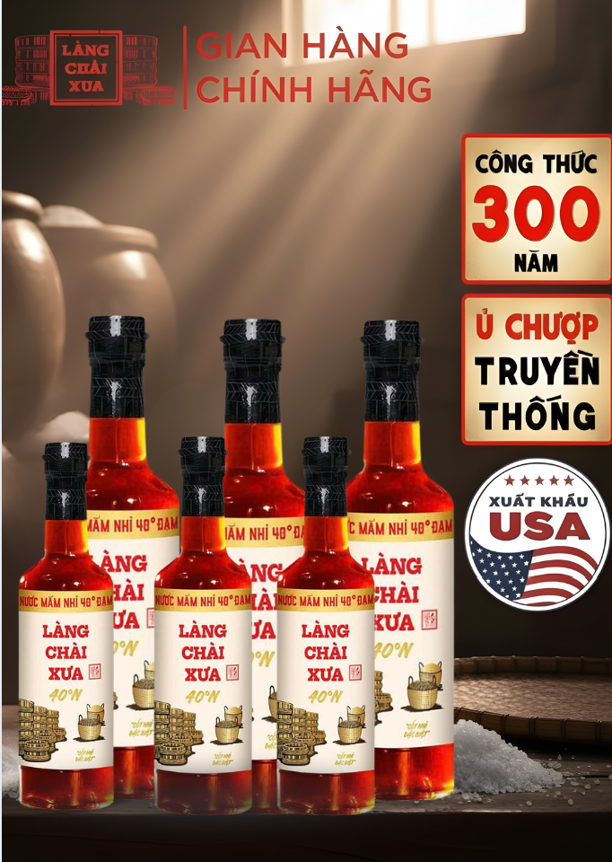 Bo 6 chai nuoc mam Tin thuc qua dac san Phan Thiet