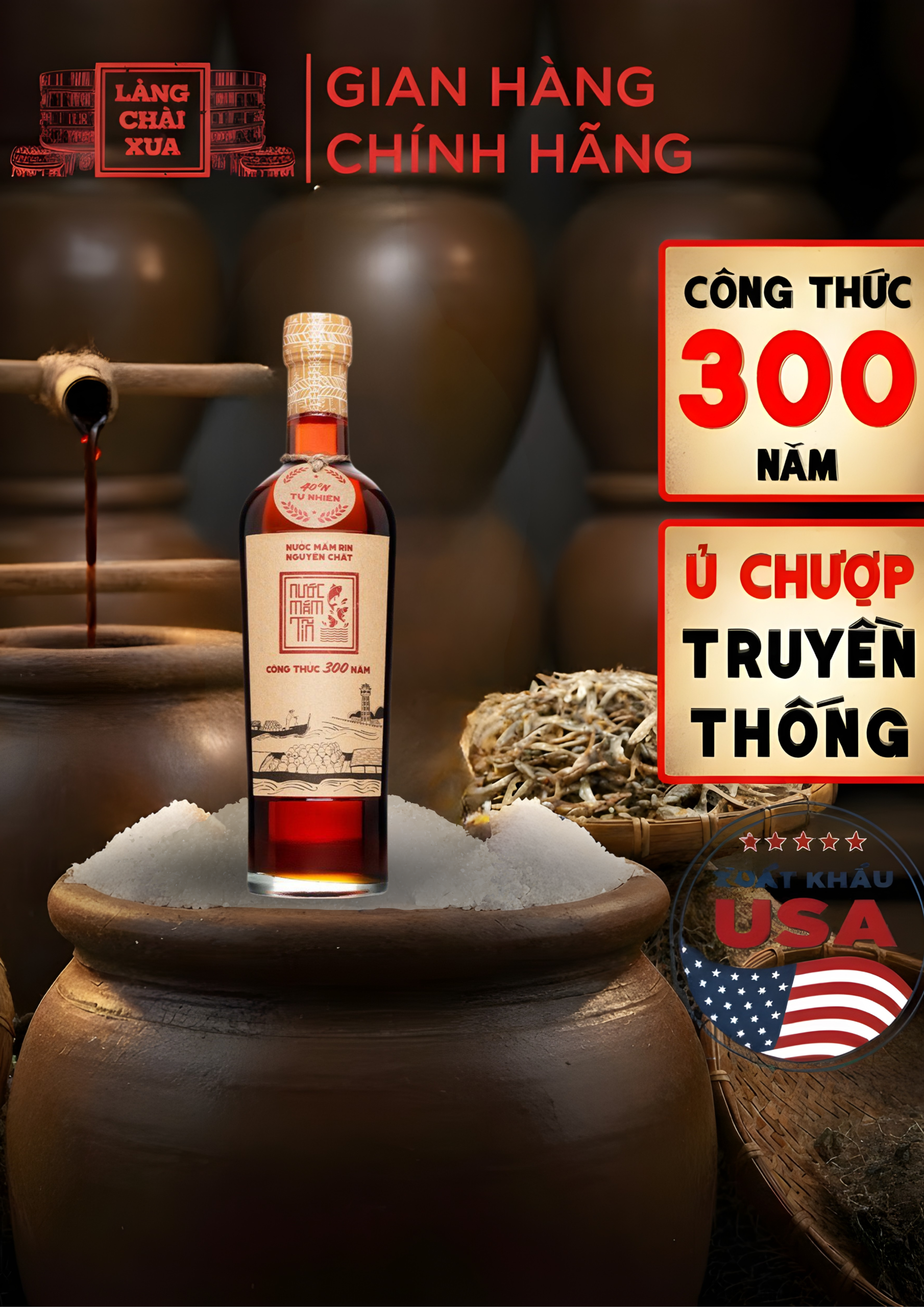 Nước mắm Tĩn Cá cơm than Nhãn đỏ, đặc sản Phan Thiết